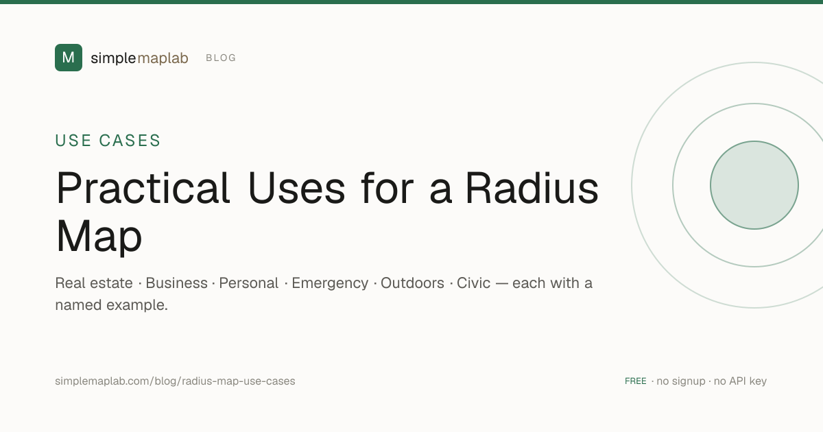 25 Practical Uses for a Radius Map (With Worked Examples) | SimpleMapLab