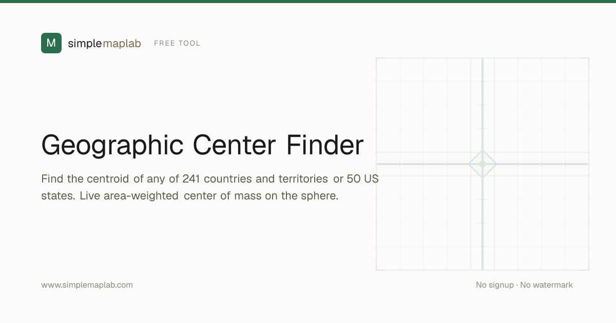 Geographic Center Finder — Find the Centroid of Any Country or US State ...