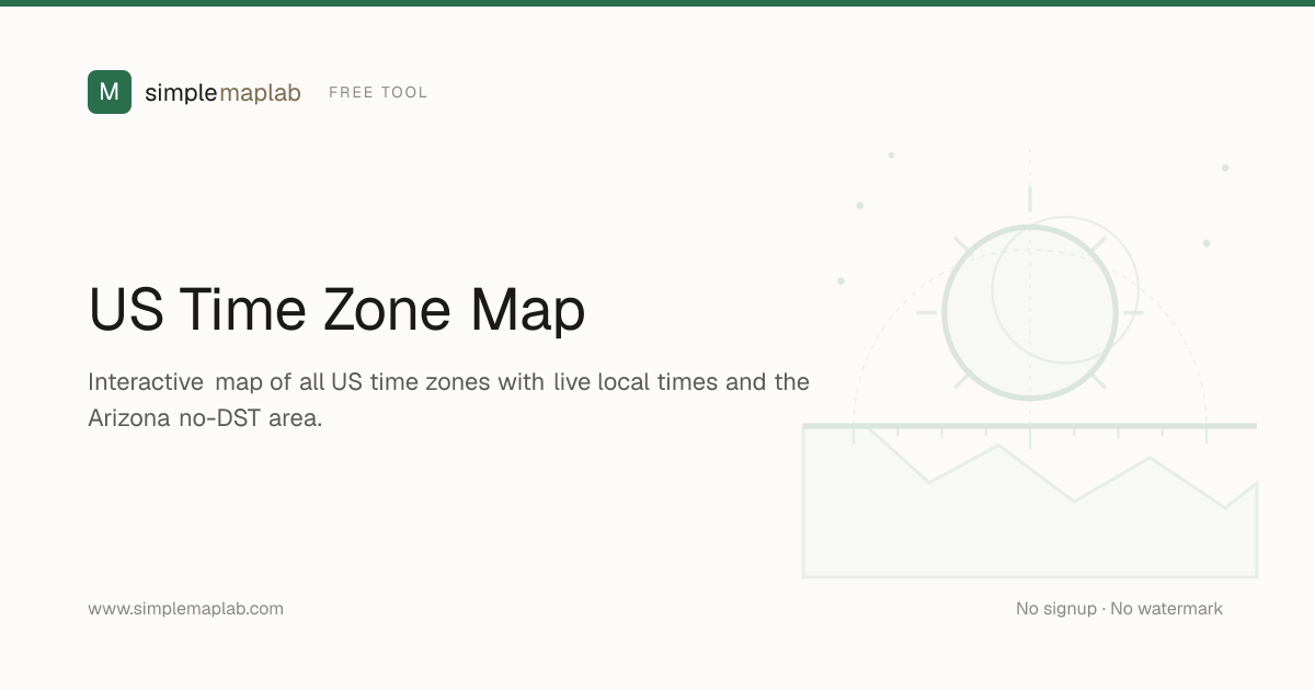 US Time Zone Map: All Time Zones by State + Live Times | SimpleMapLab